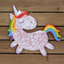 Ceramic Bisque Unicorn Plaque